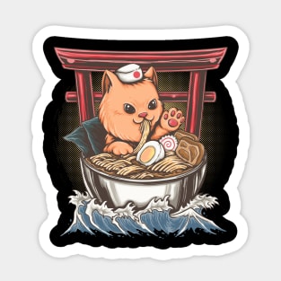 neko ramen Sticker